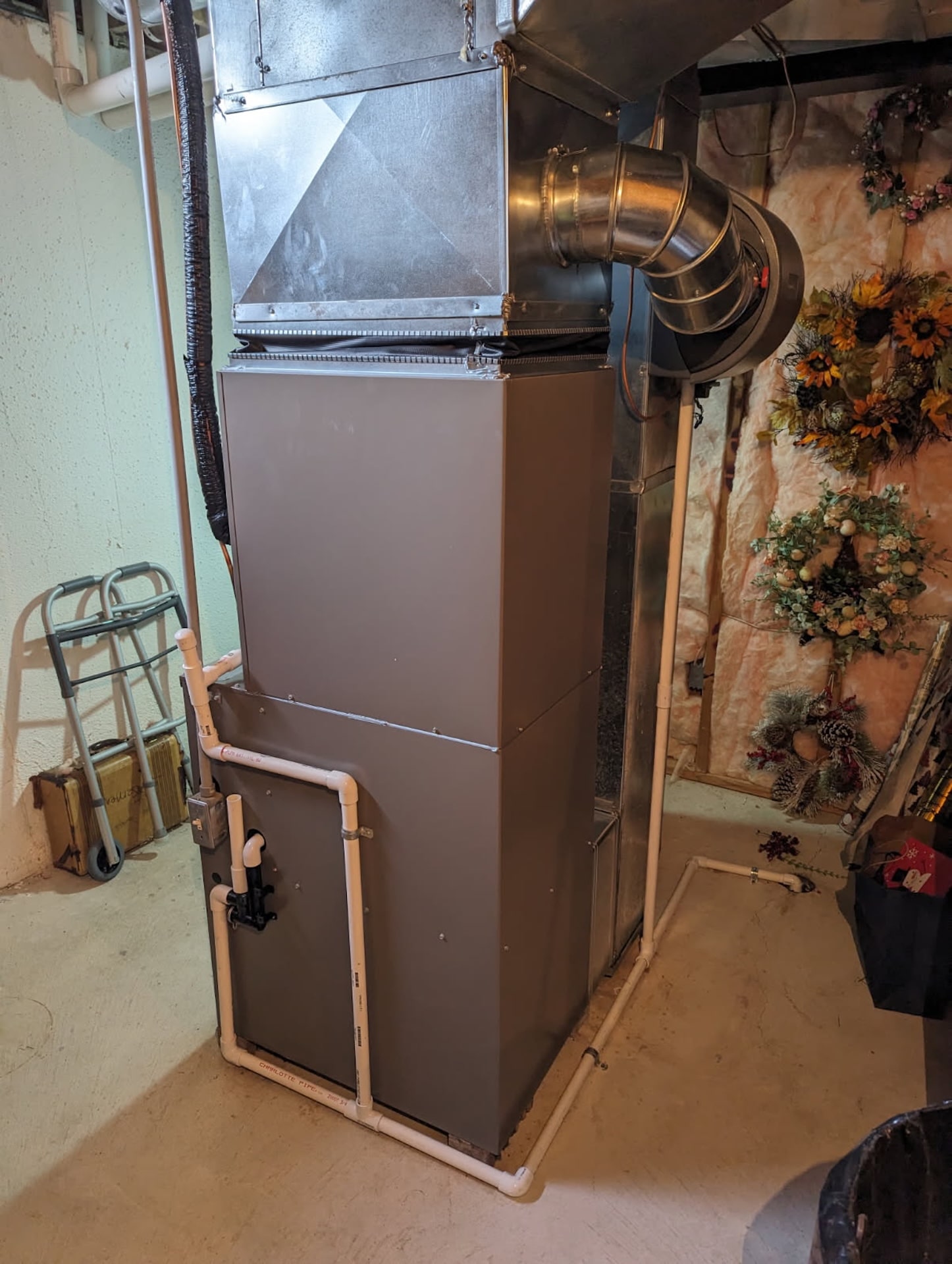 Lennox Basement HVAC System With Ductwork Installation Michigan